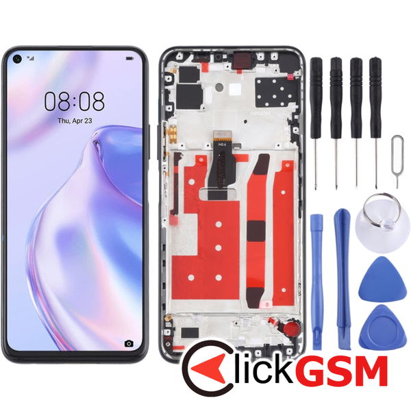 Piesa Display Cu Touchscreen Si Rama Negru Huawei P40 Lite 5g 2c35