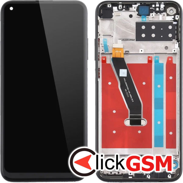 Piesa Display Cu Touchscreen Si Rama Negru Huawei P40 Lite E 4s60