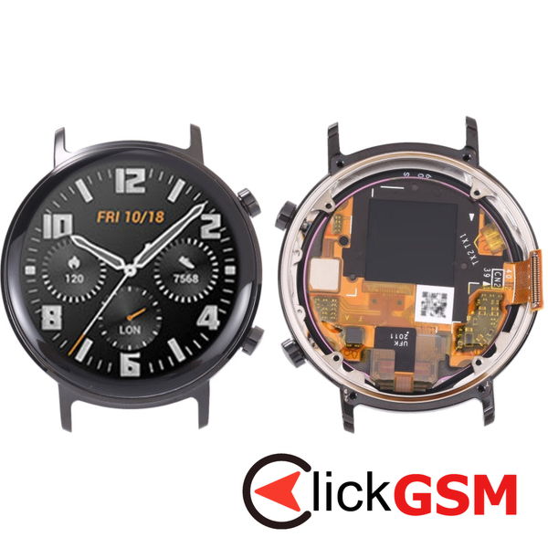 Piesa Piesa Display Cu Touchscreen Si Rama Negru Huawei Watch Gt2 42mm 23j6