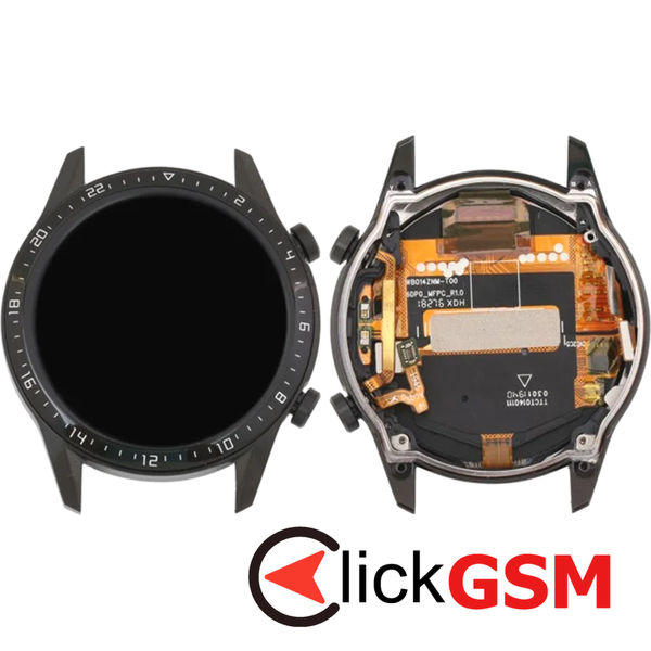 Piesa Piesa Display Cu Touchscreen Si Rama Negru Huawei Watch Gt2 46mm 4saz