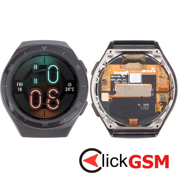 Piesa Display Cu Touchscreen Si Rama Negru Huawei Watch Gt2e 46mm 2urz