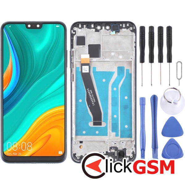 Piesa Display Cu Touchscreen Si Rama Negru Huawei Y8s 2c2z