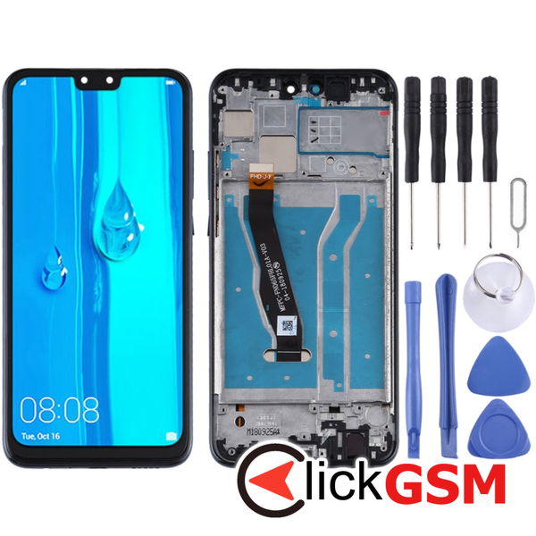 Piesa Display Cu Touchscreen Si Rama Negru Huawei Y9 2019 23t1