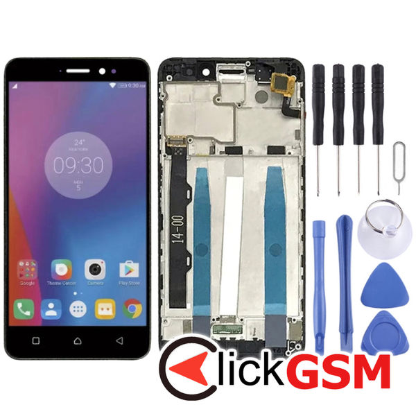 Piesa Display Cu Touchscreen Si Rama Negru Lenovo K6 Power 2tby