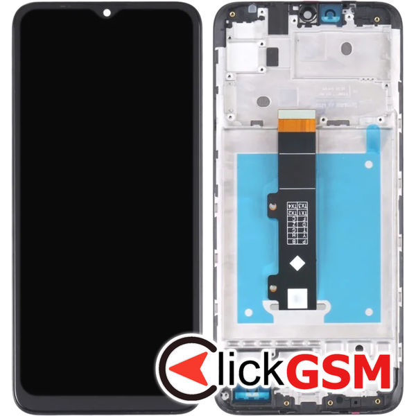 Piesa Piesa Display Cu Touchscreen Si Rama Negru Motorola Moto E20 4t01