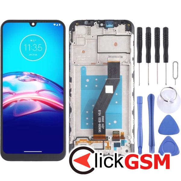 Piesa Display Cu Touchscreen Si Rama Negru Motorola Moto E6s 22se