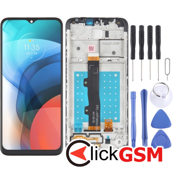 Piesa Piesa Display Cu Touchscreen Si Rama Negru Motorola Moto E7 Power 22sc