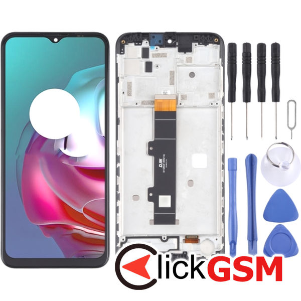 Piesa Piesa Display Cu Touchscreen Si Rama Negru Motorola Moto G30 22fb