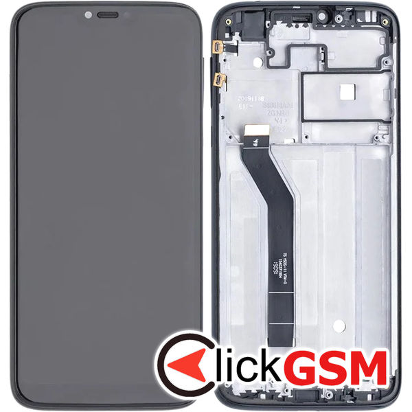 Piesa Display Cu Touchscreen Si Rama Negru Motorola Moto G7 Power 4t5b