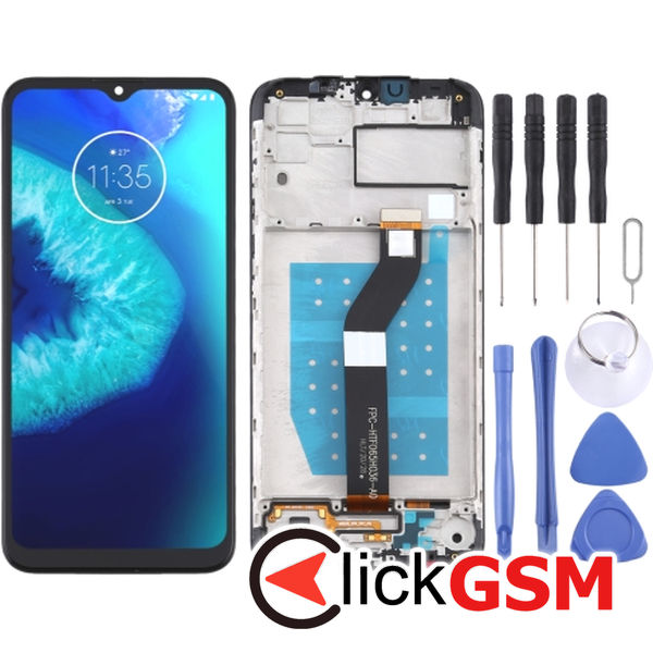 Piesa Display Cu Touchscreen Si Rama Negru Motorola Moto G8 Power Lite 22ry