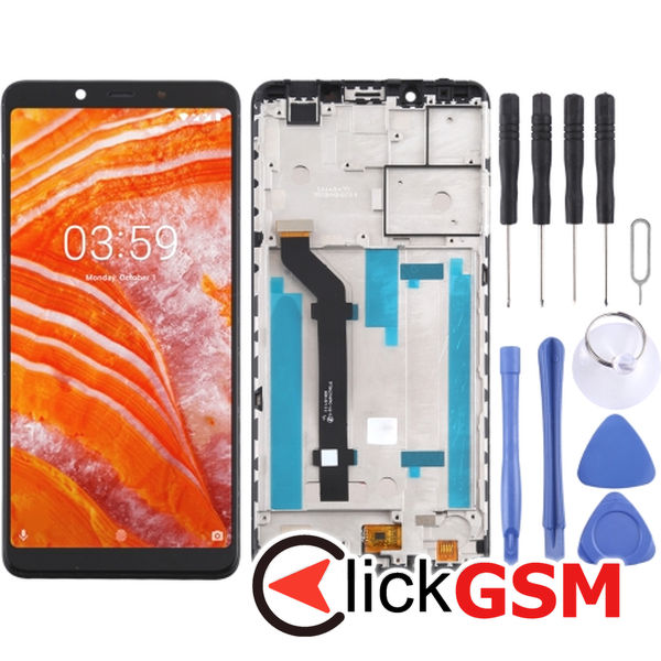 Piesa Display Cu Touchscreen Si Rama Negru Nokia 3.1 Plus 49kq