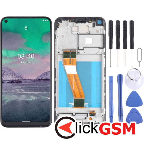 Piesa Piesa Display Cu Touchscreen Si Rama Negru Nokia 3.4 49rq