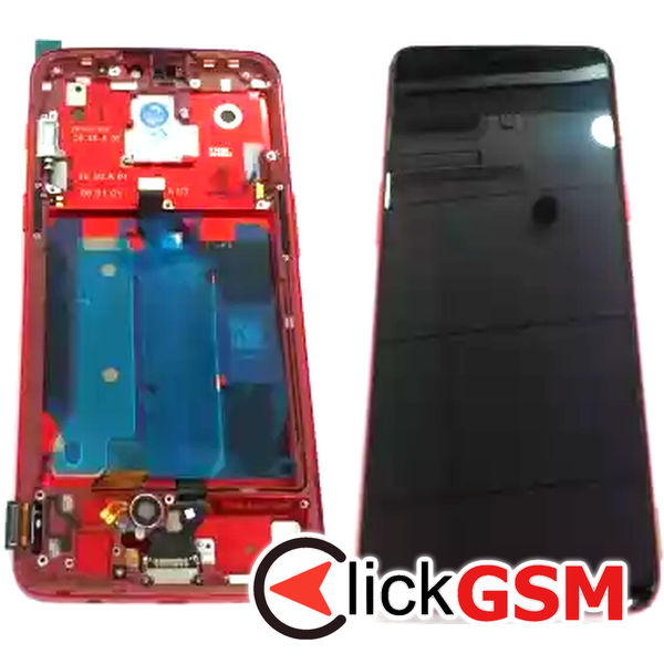 Piesa Piesa Display Cu Touchscreen Si Rama Negru Oneplus 6 24mc