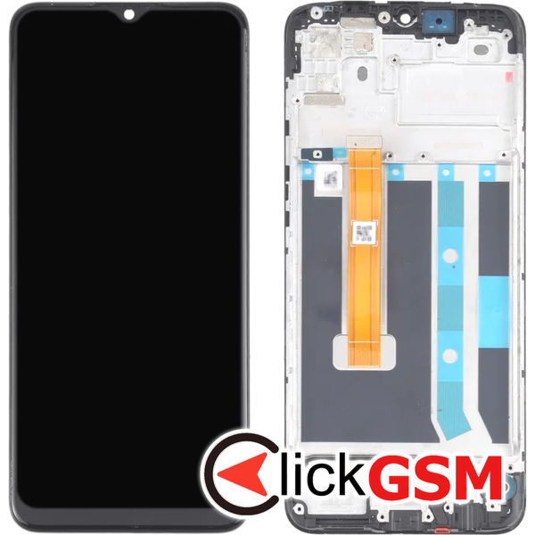 Piesa Display Cu Touchscreen Si Rama Negru Oppo A15s  4snt