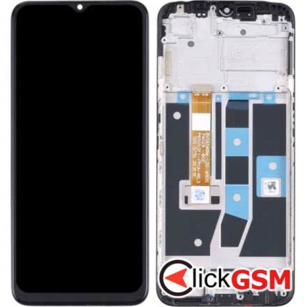 Piesa Display Cu Touchscreen Si Rama Negru Oppo A16 27qu