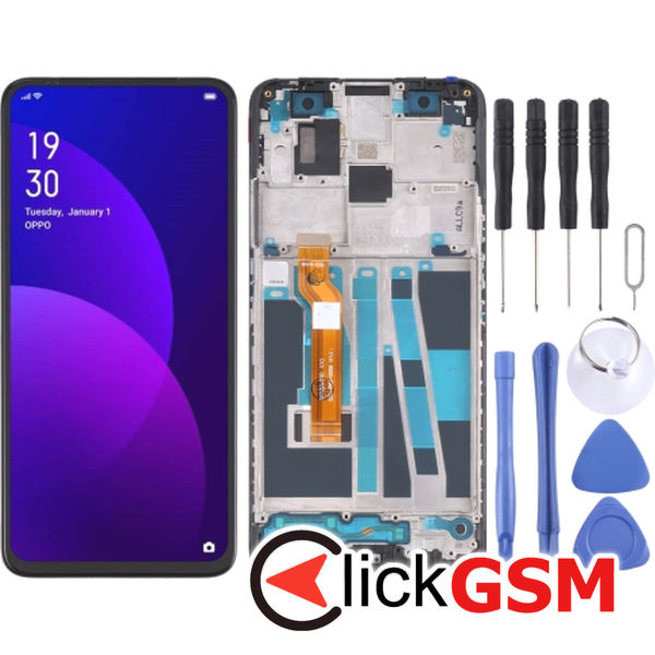 Piesa Piesa Display Cu Touchscreen Si Rama Negru Oppo F11 Pro 1xta