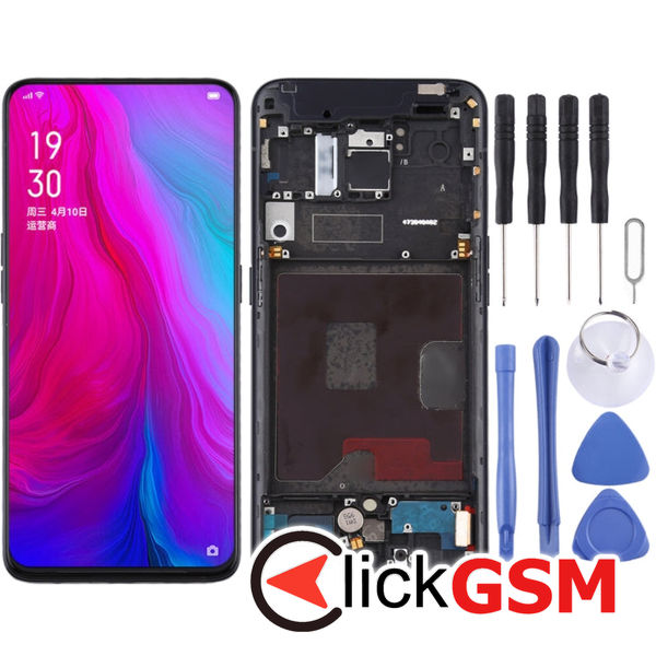 Piesa Display Cu Touchscreen Si Rama Negru Oppo Reno 5g 1xpu