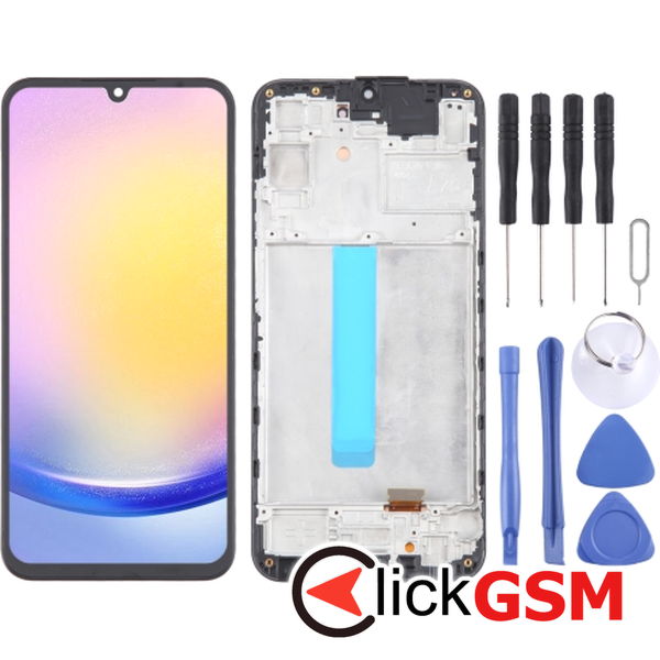 Piesa Piesa Display Cu Touchscreen Si Rama Negru Samsung Galaxy A25 4o1s