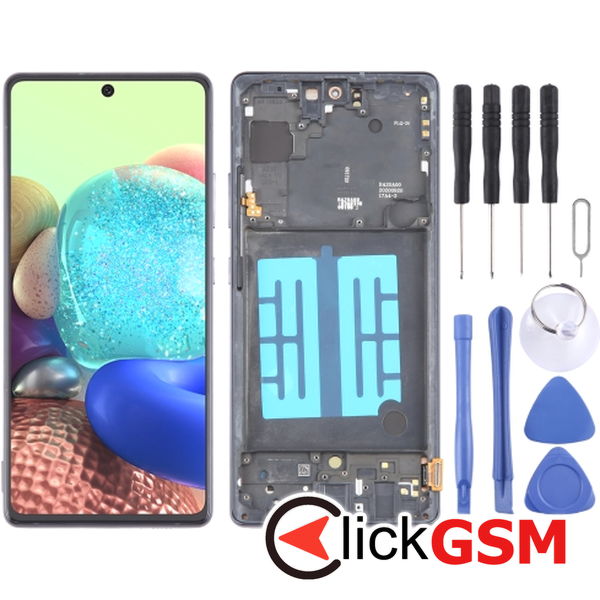 Piesa Display Cu Touchscreen Si Rama Negru Samsung Galaxy A71 5g 4o56