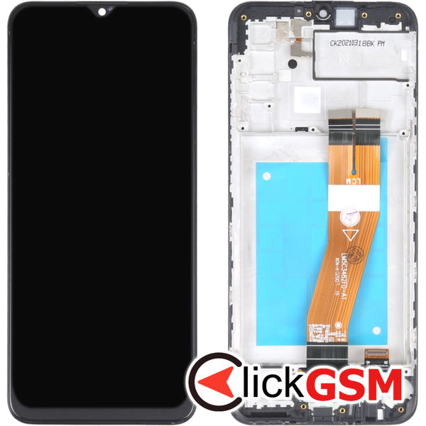 Piesa Piesa Display Cu Touchscreen Si Rama Negru Samsung Galaxy M02s 4ejv