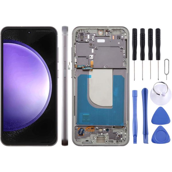 Display cu TouchScreen, Rama Negru Samsung Galaxy S23 FE · For Galaxy S23 FE LCD Screen Digitizer Full Assembly with Frame (Black)