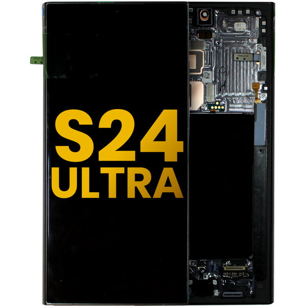 Display cu TouchScreen, Rama Negru Samsung Galaxy S24 Ultra · OLED Assembly With Frame For Samsung Galaxy S24 Ultra (Assembled) (Titanium Black)