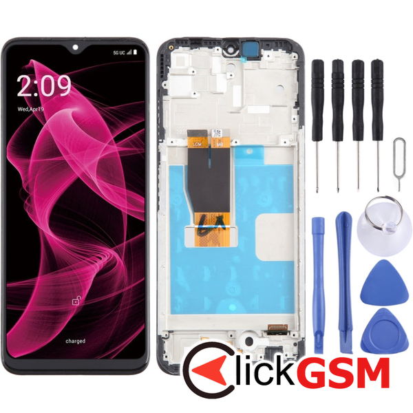 Piesa Display Cu Touchscreen Si Rama Negru T Mobile Revvl 6x Pro 5g 33m7