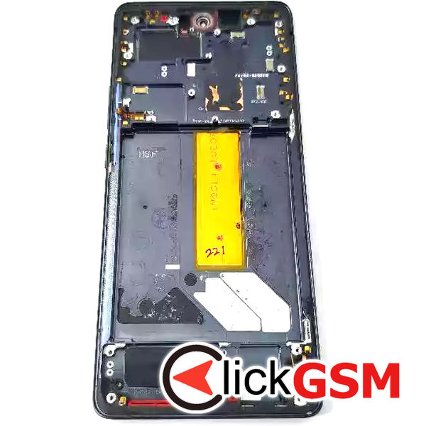 Piesa Display Cu Touchscreen Si Rama Negru Vivo X60 Pro 3smd