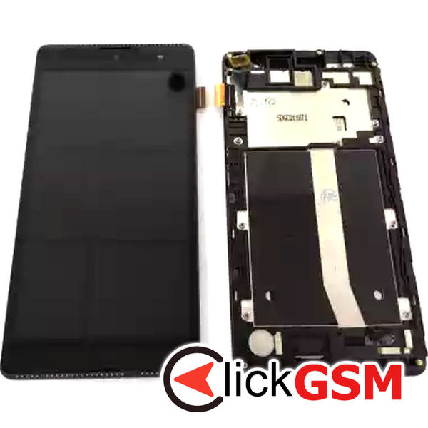 Piesa Piesa Display Cu Touchscreen Si Rama Negru Wiko Robby 3784