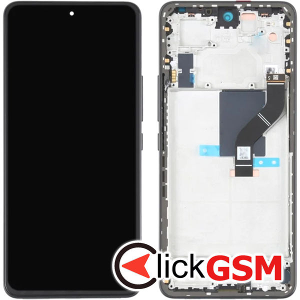 Piesa Display Cu Touchscreen Si Rama Negru Xiaomi 12 Lite 4w32