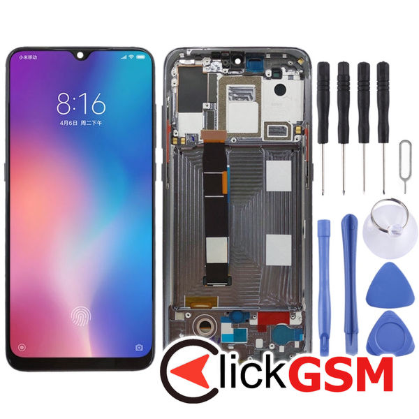 Piesa Display Cu Touchscreen Si Rama Negru Xiaomi Mi 9 260b