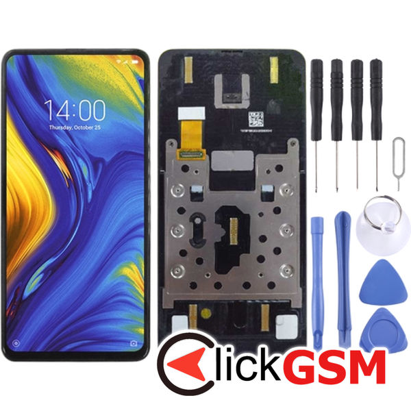 Piesa Display Cu Touchscreen Si Rama Negru Xiaomi Mi Mix 3 25yn