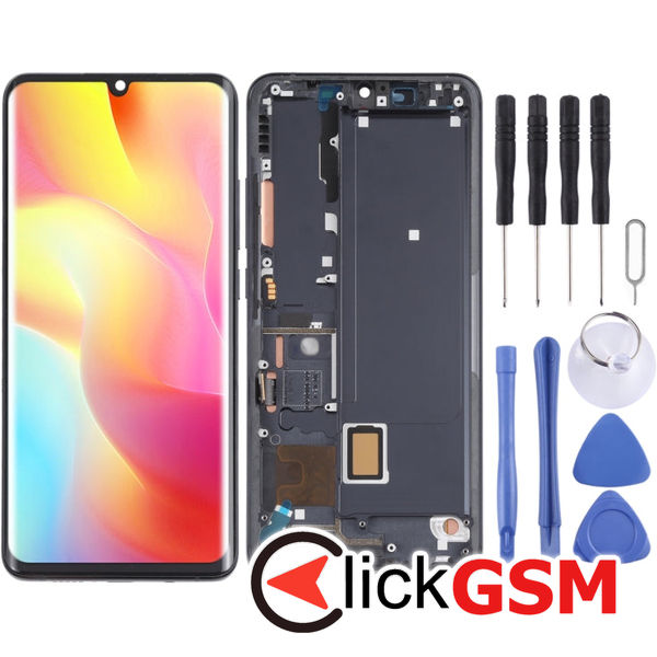 Piesa Display Cu Touchscreen Si Rama Negru Xiaomi Mi Note 10 Lite 266b