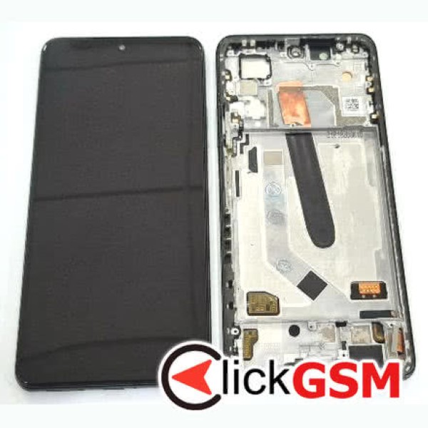 Piesa Display Cu Touchscreen Si Rama Negru Xiaomi Poco F3 38x7