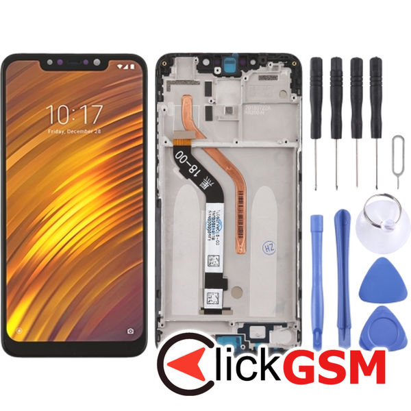 Piesa Display Cu Touchscreen Si Rama Negru Xiaomi Pocophone F1 25jm