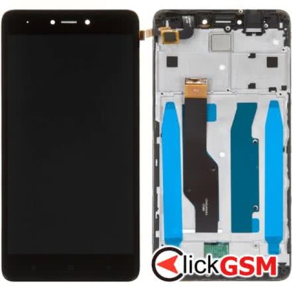 Piesa Piesa Display Cu Touchscreen Si Rama Negru Xiaomi Redmi Note 4 1g0f