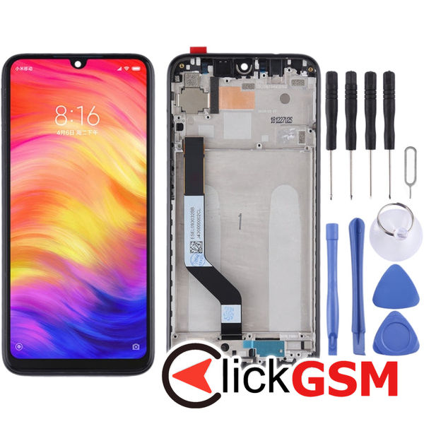 Piesa Display Cu Touchscreen Si Rama Negru Xiaomi Redmi Note 7 25ik