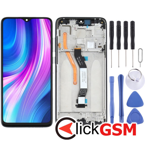 Piesa Display Cu Touchscreen Si Rama Negru Xiaomi Redmi Note 8 Pro 25ig