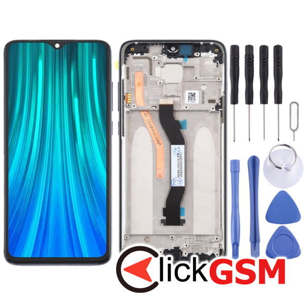 Piesa Display Cu Touchscreen Si Rama Negru Xiaomi Redmi Note 8 Pro 3008