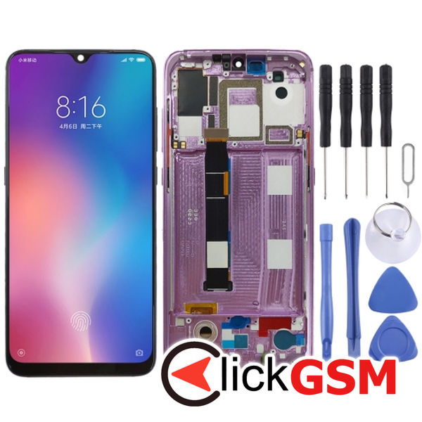 Piesa Piesa Display Cu Touchscreen Si Rama Pink Xiaomi Mi 9 260a