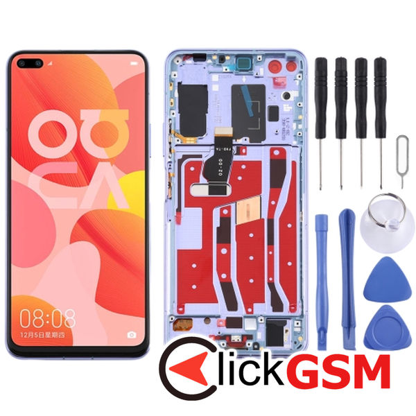 Piesa Display Cu Touchscreen Si Rama Purple Huawei Nova 6 4ne3