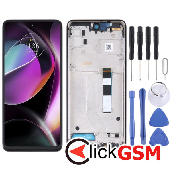 Piesa Display Cu Touchscreen Si Rama Purple Motorola Moto G 5g 22sb