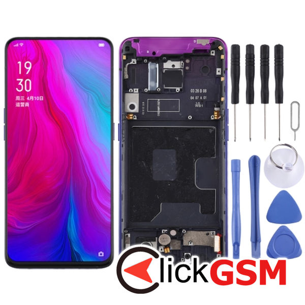 Piesa Display Cu Touchscreen Si Rama Purple Oppo Reno 4nvz