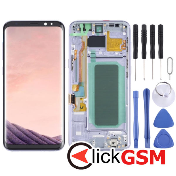 Piesa Piesa Display Cu Touchscreen Si Rama Purple Samsung Galaxy S8.plus 4f1b