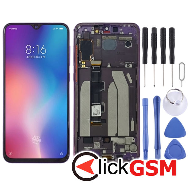 Piesa Display Cu Touchscreen Si Rama Purple Xiaomi Mi 9 Se 25zb