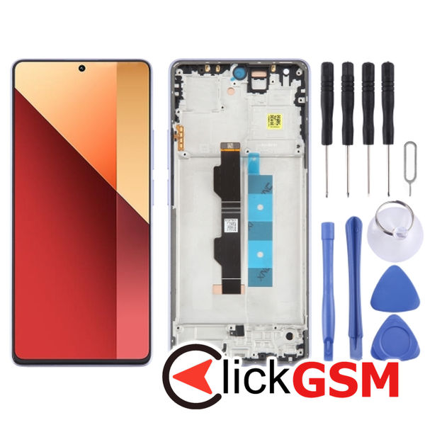 Piesa Piesa Display Cu Touchscreen Si Rama Purple Xiaomi Redmi Note 13 Pro 4g 49az