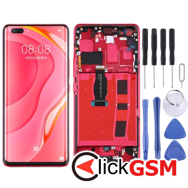 Piesa Display Cu Touchscreen Si Rama Red Huawei Nova 7 Pro 5g 303a