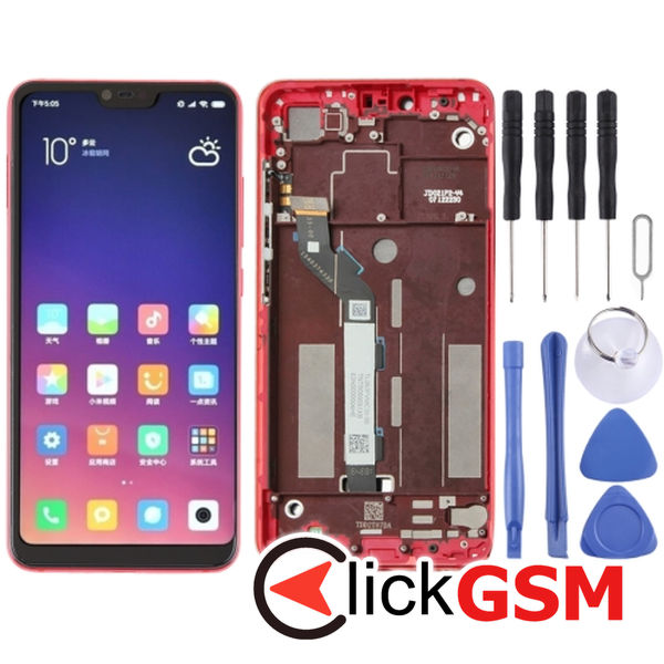 Piesa Piesa Display Cu Touchscreen Si Rama Red Xiaomi Mi 8 Lite 25jz