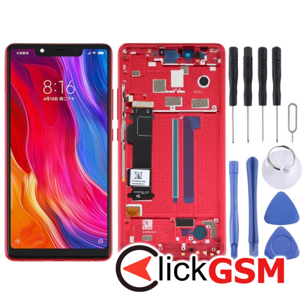 Piesa Piesa Display Cu Touchscreen Si Rama Red Xiaomi Mi 8 Se 25jj