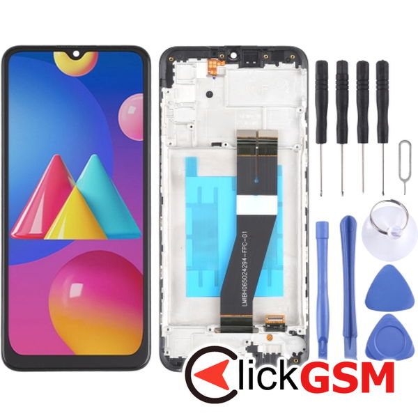 Piesa Display Cu Touchscreen Si Rama Samsung Galaxy M02s 4f03